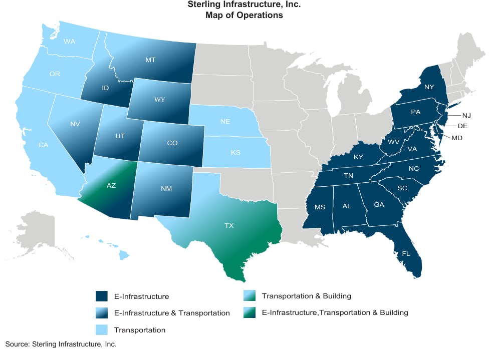 Sterling Infrastructure - Operating Footprint (Stifel)